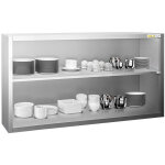 Placard mural inox 1500 x 400 mm / hauteur 800 mm ouvert premium - goldinox