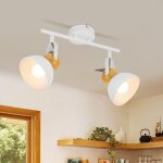 Plafonnier 2 spots de plafond blanc vintage - 2 ampoules spots de plafond rétro e27 lampe de cuisine ... Plafonnier 2 spots de plafond blanc vintage - 2 ampoules spots de plafond rétro e27 lampe de cuisine ...
