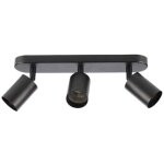 Plafonnier 3 spots orientables alu noir pour ampoule gu10 silumen Plafonnier 3 spots orientables alu noir pour ampoule gu10 silumen