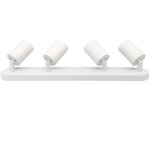 Silamp - plafonnier 4 spots orientables alu blanc pour ampoule gu10 - sil