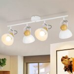 Plafonnier 4 spots de plafond blanc vintage - 4 ampoules spots de plafond rétro e27 lampe de cuisine ... Plafonnier 4 spots de plafond blanc vintage - 4 ampoules spots de plafond rétro e27 lampe de cuisine ...