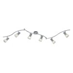 Plafonnier 6 spot e14 orientable levisto nickel trio lighting
