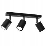 Plafonnier plafonnier, bande réglable, 3x gu10, noir, chrome Plafonnier plafonnier, bande réglable, 3x gu10, noir, chrome