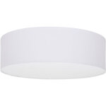 Plafonnier blanc 40 cm tondo abat - jour en tissu plexiglas 2xe27