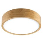 Plafonnier en bois de ch�ne avec verre blanc kante 14 - 421