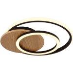 Globo lighting - plafonnier en bois lampe design anneaux gris mdf lampe de salon champagne, led 24w 1100lm ... Globo lighting - plafonnier en bois lampe design anneaux gris mdf lampe de salon champagne, led 24w 1100lm ...