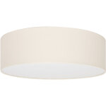 Plafonnier cr�me 40 cm tondo, abat - jour en tissu et plexiglas, douilles e27