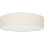 Plafonnier cr�me 50 cm tondo, abat - jour en tissu et plexiglas, 3 x e27