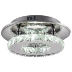 Plafonnier en cristal 20cm miroir acier inoxydable rond moderne led luminaire lustre eclairage blanc ... Plafonnier en cristal 20cm miroir acier inoxydable rond moderne led luminaire lustre eclairage blanc ...