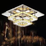 Plafonnier en cristal 30cm miroir acier inoxydable moderne led double - pont luminaire lustre eclairage ... Plafonnier en cristal 30cm miroir acier inoxydable moderne led double - pont luminaire lustre eclairage ...