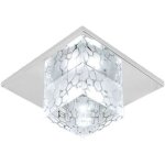 Plafonnier cristal cube 5w 12cm blanc lampe de plafond eclairage pour l'entrée, salon, chambre à coucher ... Plafonnier cristal cube 5w 12cm blanc lampe de plafond eclairage pour l'entrée, salon, chambre à coucher ...