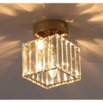 Plafonnier en cristal, lustre mini carr� 60w encastr� moderne pliant pr�s du plafonnier, salle � manger ...