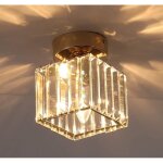 Plafonnier en cristal, lustre mini carr 60w encastr moderne pliant prs du plafonnier, salle  manger ...
