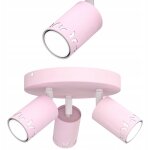 Plafonnier enfant plafon spot pour fille led gu10 papillons rose