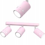 Plafonnier enfant spot fille led gu10 coeur rose