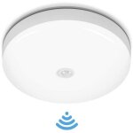 Plafonnier �tanche, avec d�tecteur capteur de mouvement lampe de plafond led rond, int�rieure lampe de ...