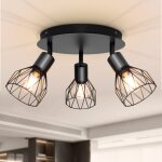 Plafonnier industriel spots et rails de spots noir, rampe spot avec douille e14, barre de spot 40w sans ... Plafonnier industriel spots et rails de spots noir, rampe spot avec douille e14, barre de spot 40w sans ...