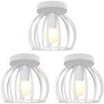 Plafonnier industrielle retro e27 luminaire suspension en métal Ø19cm blanc pour chambre cuisine couloir ... Plafonnier industrielle retro e27 luminaire suspension en métal Ø19cm blanc pour chambre cuisine couloir ...