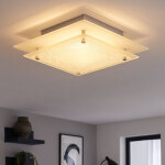 Plafonnier lampe de cuisine plafonnier en verre satin� luminaire de couloir, avec d�coration, 1x g9, ...