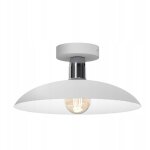 Plafonnier, lampe de toit e27, blanc, chrome, abat - jour en métal Plafonnier, lampe de toit e27, blanc, chrome, abat - jour en métal