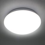 Plafonnier led 12w ?220mm ip44 4500k blanc naturel 1080lm �clairage wc, salle de bain, couloir