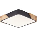 Plafonnier led 18w, 4000k lampe nautral plafonnier en bois moderne, carr� encastr� plafonnier pour chambre ...