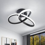 Plafonnier led 22w lampe de plafond en aluminium acrylic luminaire moderne simple pour salon cuisine ...