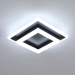 Comely - plafonnier led, 24w 2700lm lampe de plafond carr, luminaire plafonnier led moderne noir pour ...