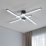Plafonnier led, 24w lampe de plafond led moderne, 6500k lumire blanche froide luminaire lustre design ...