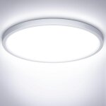 Plafonnier led 32w tanche ip44, luminaire blanc froid 6500k 2400lm, lampe ronde 30cm pour chambre, salle ...