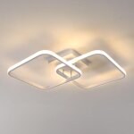 Plafonnier led 42w 4700lm, lampe de plafond led moderne, luminaire plafonnier acrylique blanc carré pour ... Plafonnier led 42w 4700lm, lampe de plafond led moderne, luminaire plafonnier acrylique blanc carré pour ...