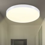 Plafonnier led blanc plafonnier - 12w lampe de salle de bain blanc chaud lampe de cuisine plat ip44 etanche ...