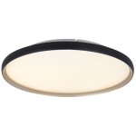 Plafonnier led d400 20w cct irc90 variable noir mat et or zambelis - blanc chaud - 3000k