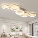 Plafonnier led design circulaire lustre moderne en m�tal � 5 ??t�tes suspension led plafonnier cr�atif ...