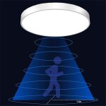 Plafonnier led avec d�tecteur de mouvement, avec capteur de lumi�re du jour, plafonnier rond, facile ...