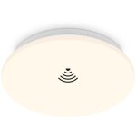 B. k. licht - plafonnier led dtecteur de mouvement plafonnier ip20 12w 27 x 6 cm blanc chaud