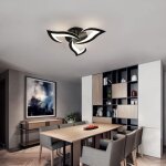 Plafonnier led dimmable, luminaire plafonnier 30w , lampe de plafond salon acrylique cr�atif avec t�l�commande ...