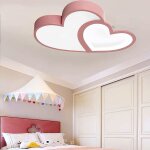 Plafonnier led double c?ur 55 cm (rose) ? 40 w � intensit� variable avec t�l�commande et r�glage de la ...