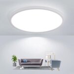 Plafonnier led extra - plat 38cm, blanc 6500k 24w ip44, pour salle de bain humide / balcon / garage