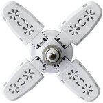 Plafonnier led garage 38w 6000lm 6500k - 4 panneaux r�glables e27 / e26, pour atelier, entrep�t, int�rieur ...
