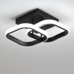 Plafonnier led industriel, lampe de plafond en aluminium acrylic, luminaire moderne simple, pour salon ...