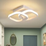 Plafonnier led industriel, lampe de plafond en aluminium acrylic, luminaire moderne simple, pour salon ...