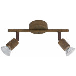 Plafonnier led lampe de salon plafonnier rouille spots orientables, 2x 3 watts 2x 250 lumens 3000 kelvin, ...