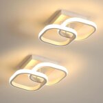 Plafonnier led moderne, 2 pi�ces, 22 w, 2475 lm, en aluminium, pour chambre � coucher, salon, couloir, ...