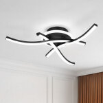 Plafonnier led moderne, 21w lampe de plafond led dimmable, 3000k - 6500k luminaire lustre design ondul� ...