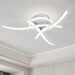 Plafonnier led moderne, 21w lampe de plafond led dimmable, 3000k - 6500k luminaire lustre design ondul� ...