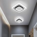 Plafonnier led moderne en acrylique 21 w, carr�, pour couloir, balcon, escalier, blanc froid 6 500 k, ...