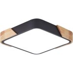 Plafonnier led, plafonniers moderne en bois, luminaire plafonnier carr� 30cm 30cm pour chambre cuisine ...