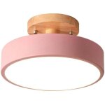 Plafonnier led moderne style nordique en bois pour cuisine salon chambre salle  manger