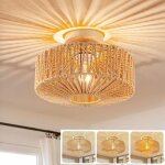 Plafonnier led en osier, lumi�re blanche / blanc chaud / chaude, applique murale encastr�e, suspension, ...